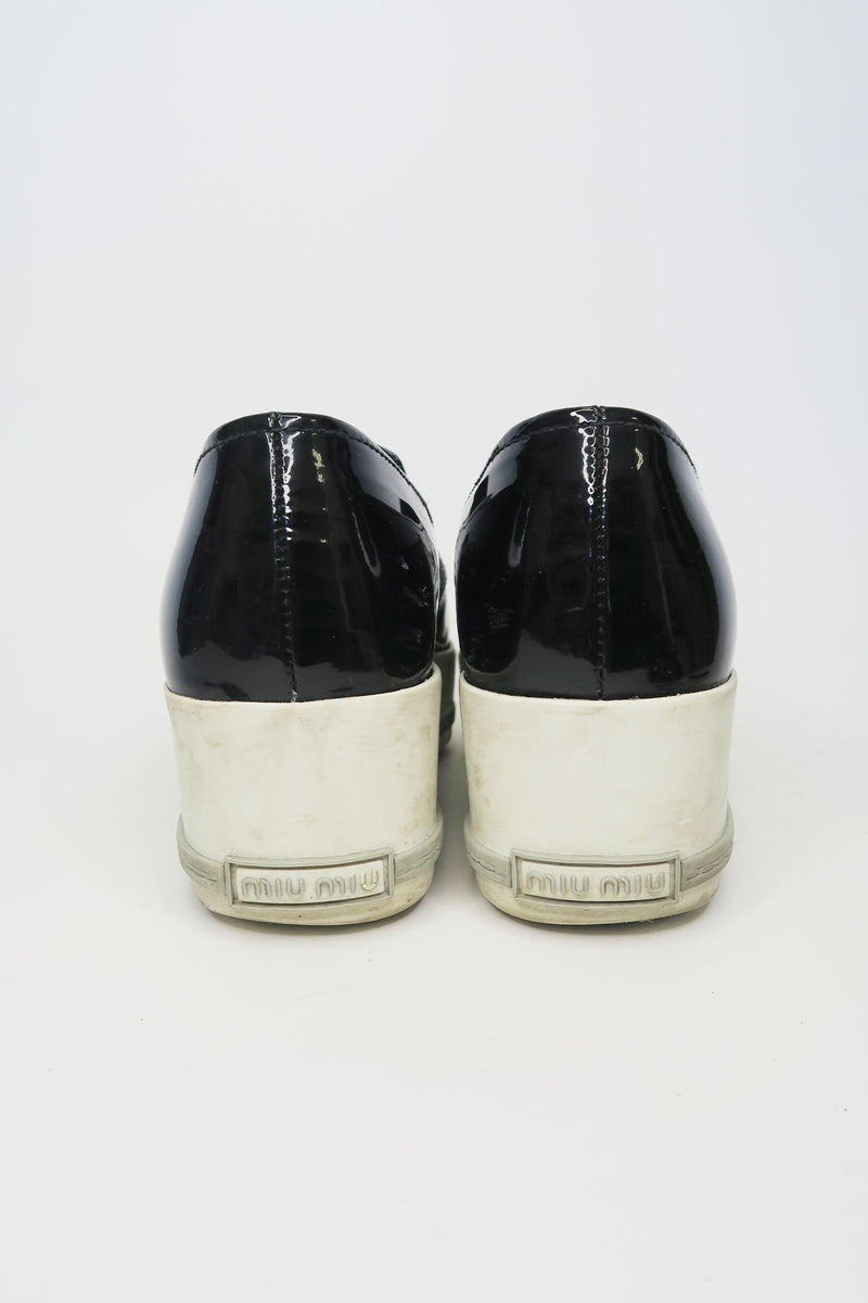 Miu Miu Low Top Sneakers Leather Black | Low-Top Sneaker